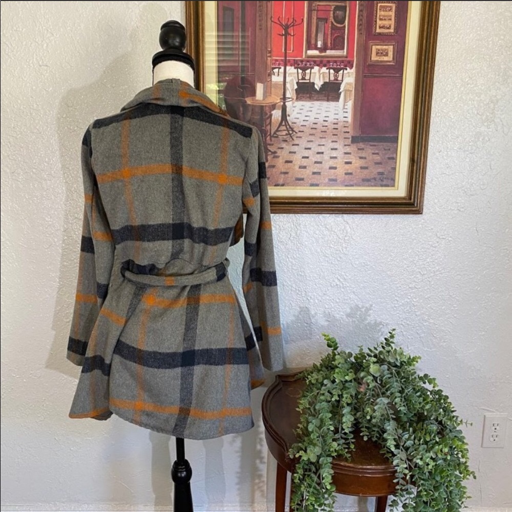 Favlux ~ Grey Plaid Jacket ~ Size S - Picture 4 of 7